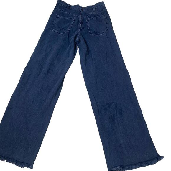 We the Free Free People jeans black distressed wide leg factory faded SZ 26” - Picture 2 of 10